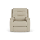 Arlo Transitional Leather Power Rocking Recliner, Power Headrest & Lumbar | Flexsteel