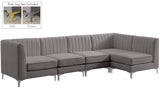 Alina - Modular Sectional 5 Piece - Grey - Fabric - 604Grey - Sec5B - Home Elegance USA - 4