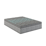 Restonic Comfort Care 12' Hybrid Euro Top Mattress, Plush Comfort, Cooling Support, Grey Blue, Foam, Twin