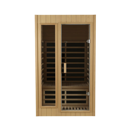 Hemlock Two-person far infrared roof embedded indoor sauna room - sold by Home Elegance USA