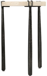 Driftwood Metal Spot Table Beige / Gray - Beige / Dark Gray by Hooker Furniture - View 1
