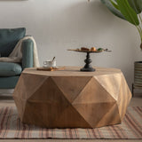 38"Three - dimensional Embossed Pattern Design American Retro Style Coffee Table | Home Elegance USA