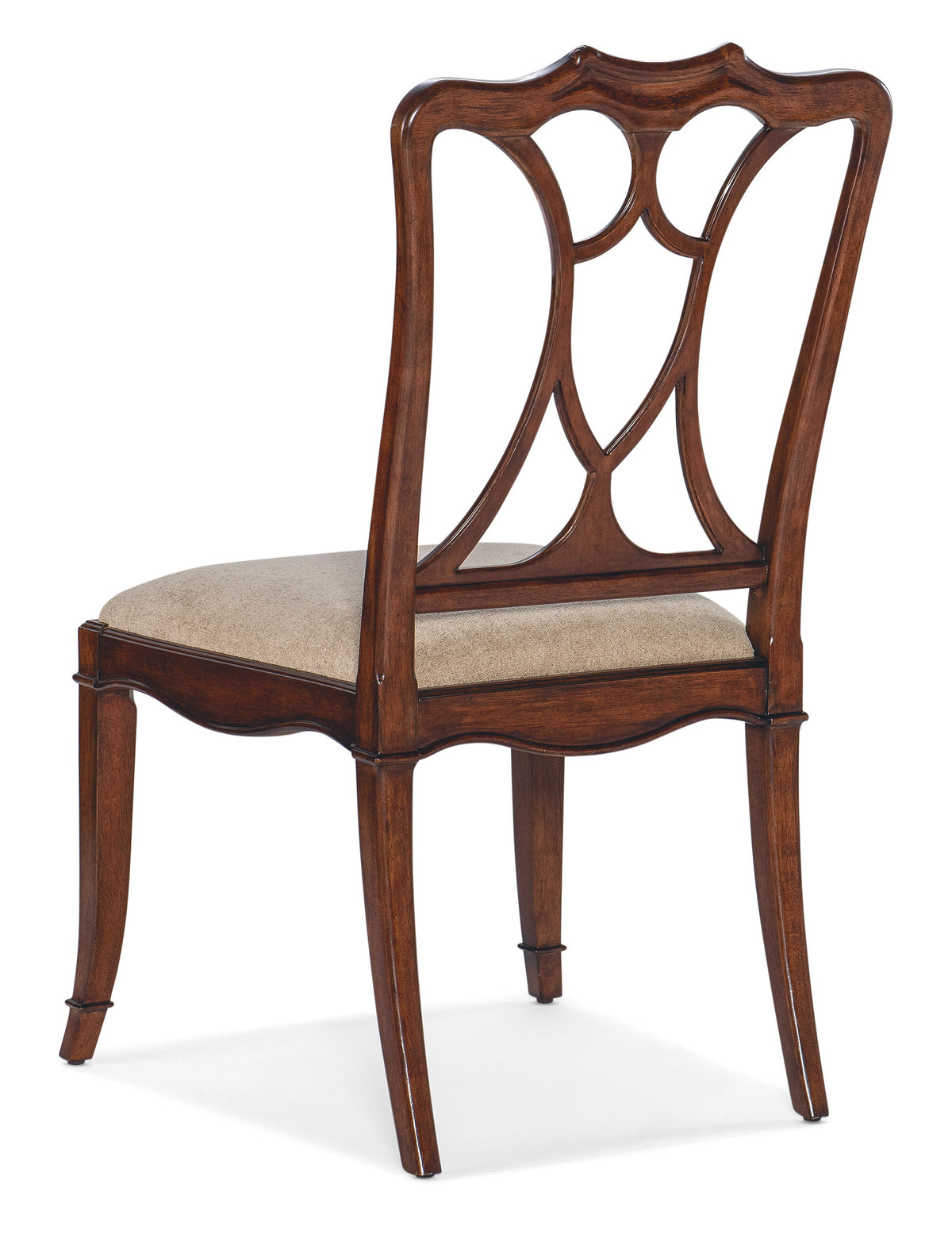 Charleston Upholstered Seat Side Chair (Set of 2) - Dark Brown / Beige by Hooker Furniture - View 6