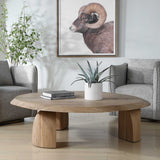 Tiernan Reclaimed Oak Round Coffee Table Woodtone - Light Brown by Uttermost - View 3