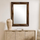 Diamond In The Rough Wood Mirror Gold / Woodtone - Dark Brown by Uttermost - View 2