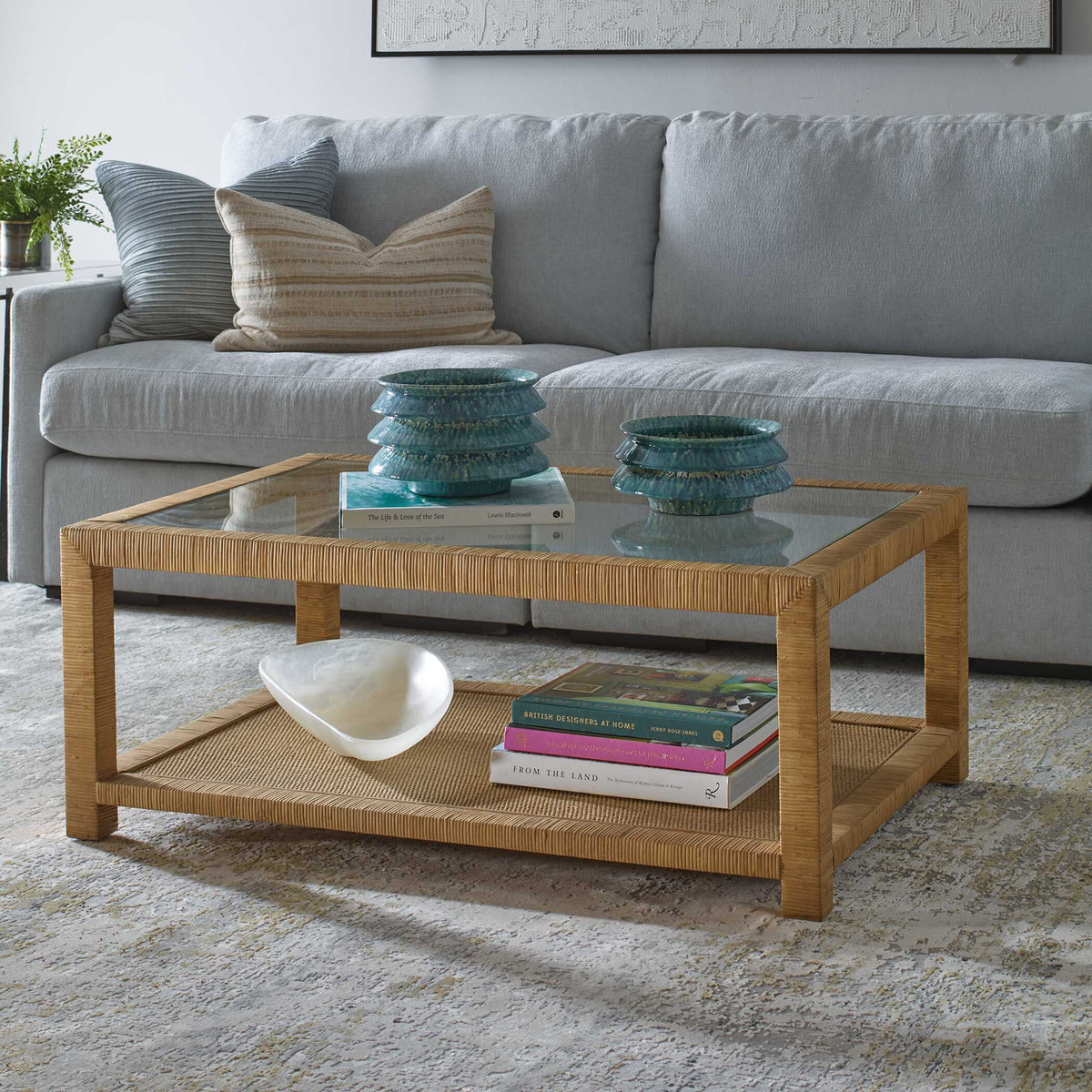 Kensing Coffee Table Natural - Light Brown by Uttermost - View 3
