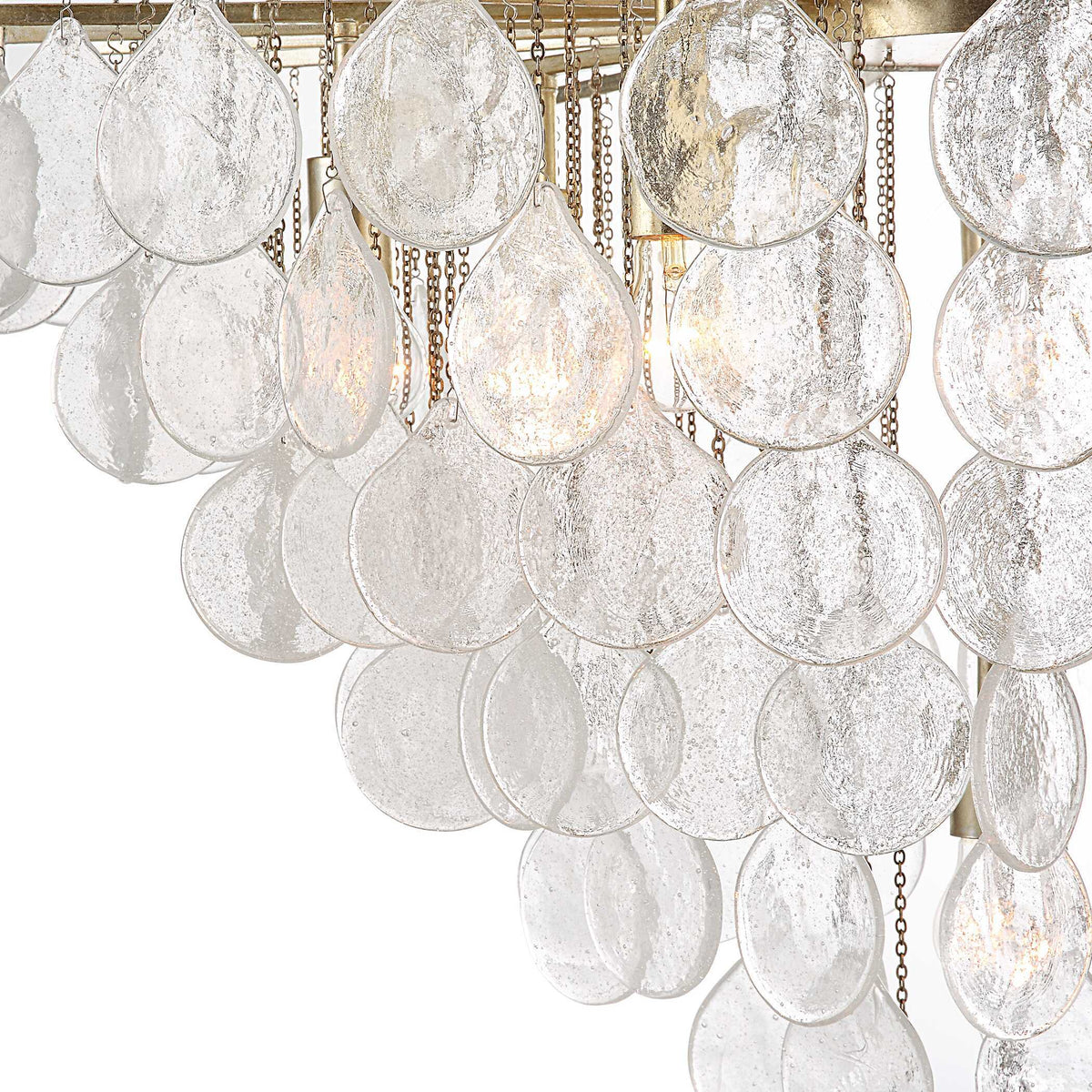 Goccia 8 Light Tear Drop Glass Pendant - Gold by Uttermost - View 5