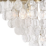Goccia 8 Light Tear Drop Glass Pendant - Gold by Uttermost - View 5
