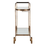 Carrinho Antique Bar Cart Brass - Bronze by Uttermost - View 5