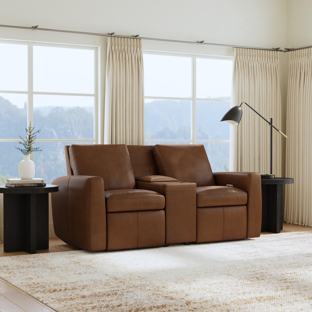 Aria Power Reclining Loveseat With Console - Sedona | Flexsteel