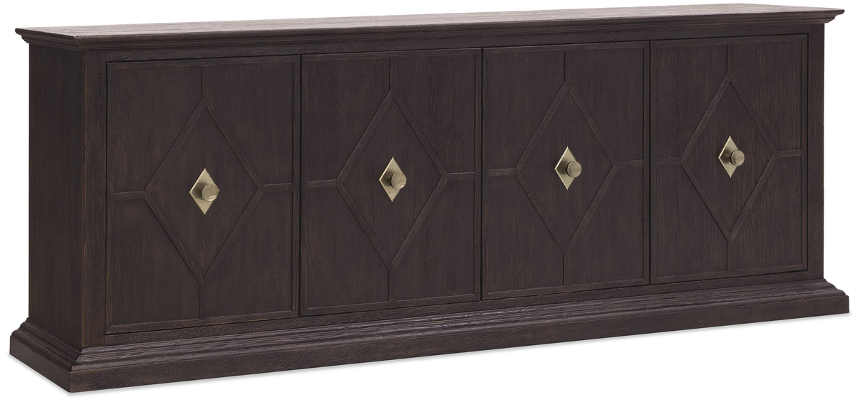 Driftwood Entertainment Credenza Burnt Timber - Dark Brown by Hooker Furniture - View 1