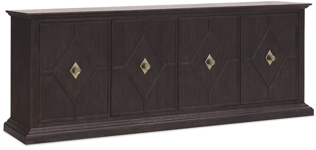Driftwood Entertainment Credenza Burnt Timber - Dark Brown by Hooker Furniture - View 1