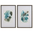 Blueprints Watercolor Prints (Set of 2) - Light Blue / White by Uttermost - View 1