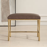Reform Small Bench - Gold / Dark Brown by Uttermost - View 2