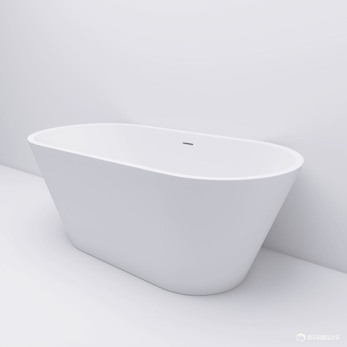 51" Acrylic Free Standing Tub - Classic Oval Shape Soaking Tub, Adjustable Freestanding Bathtub with Integrated Slotted Overflow and Chrome Pop - up Drain Anti - clogging Gloss White - W99564644 - image - 18