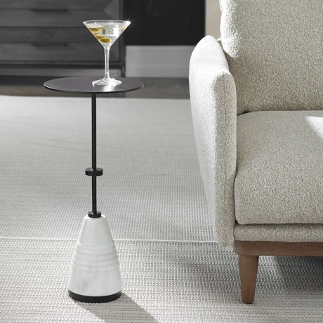 Kincaid Metal Drink Table - White / Black by Uttermost - View 1