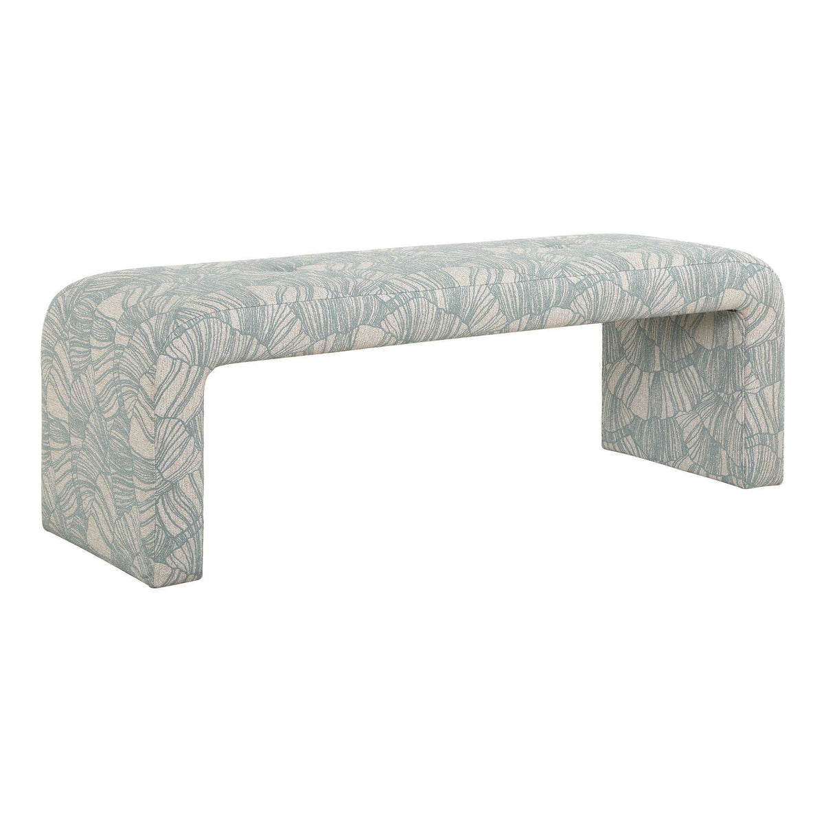 Amie Bench Spa Blue - Light Blue by Uttermost - View 4