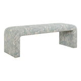 Amie Bench Spa Blue - Light Blue by Uttermost - View 4