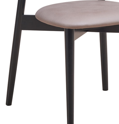 Lanae Natural & Black Finish 5 Pcs Dining Room Set - sold by Home Elegance USA