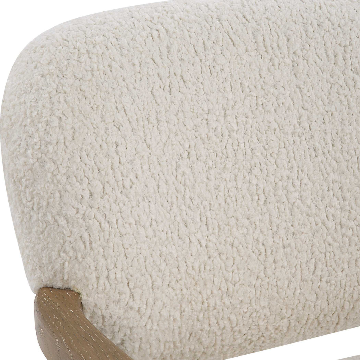 Telluride Natural Shearling Accent Chair - Beige / Dark Brown by Uttermost - View 7