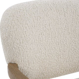 Telluride Natural Shearling Accent Chair - Beige / Dark Brown by Uttermost - View 7