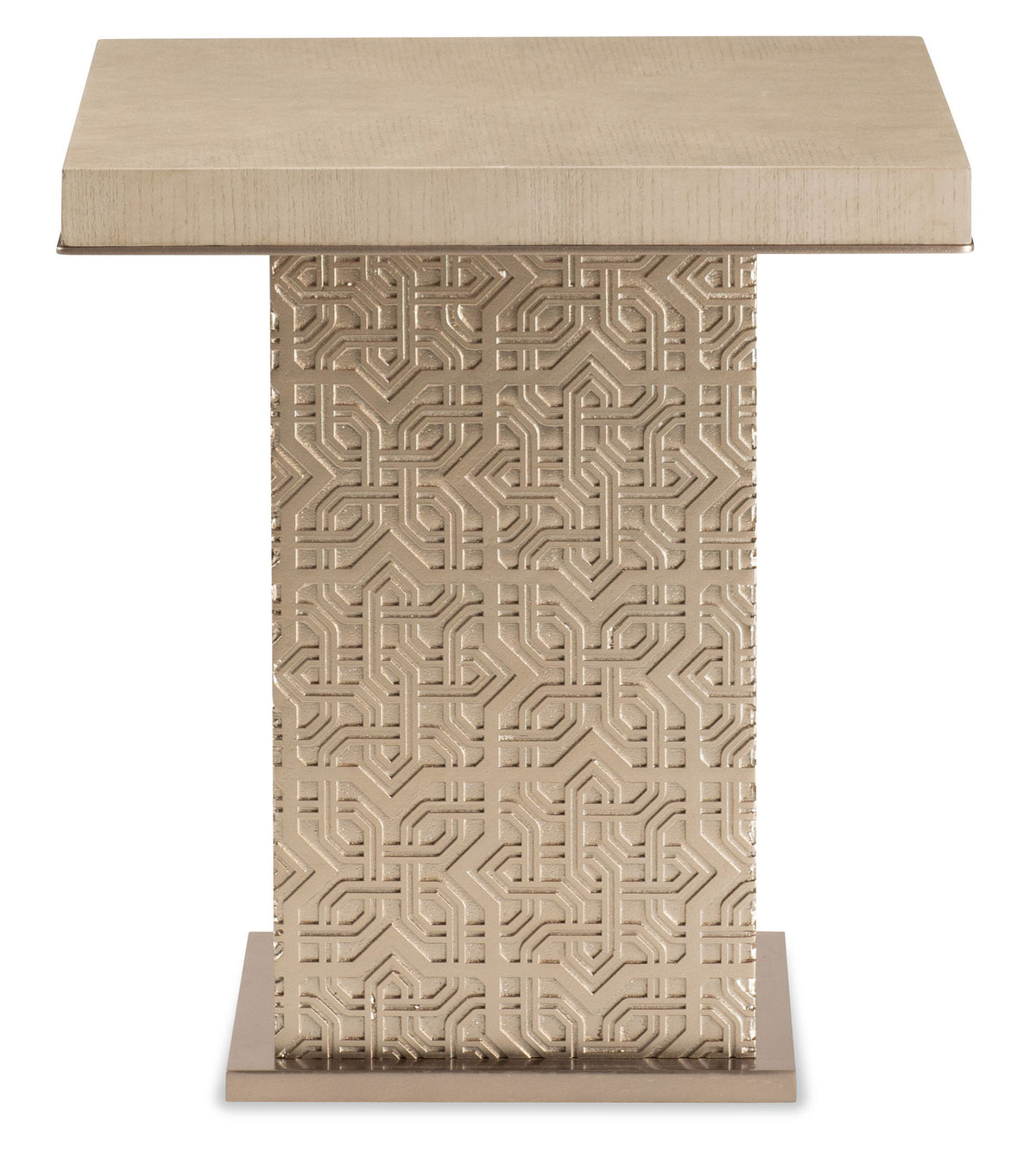 Geometry Low Side Table Polished Limestone - Beige / Gold by Hooker Furniture - View 2