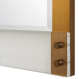 Nera Plated Brass Mirror - White / Light Brown by Uttermost - View 5