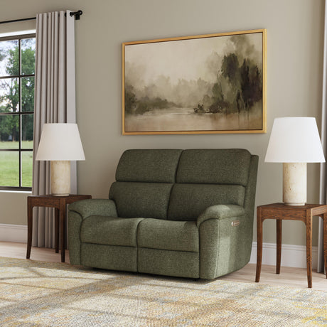 Porter Transitional Fabric Power Reclining Loveseat With Power Headrests & Lumbar | Flexsteel