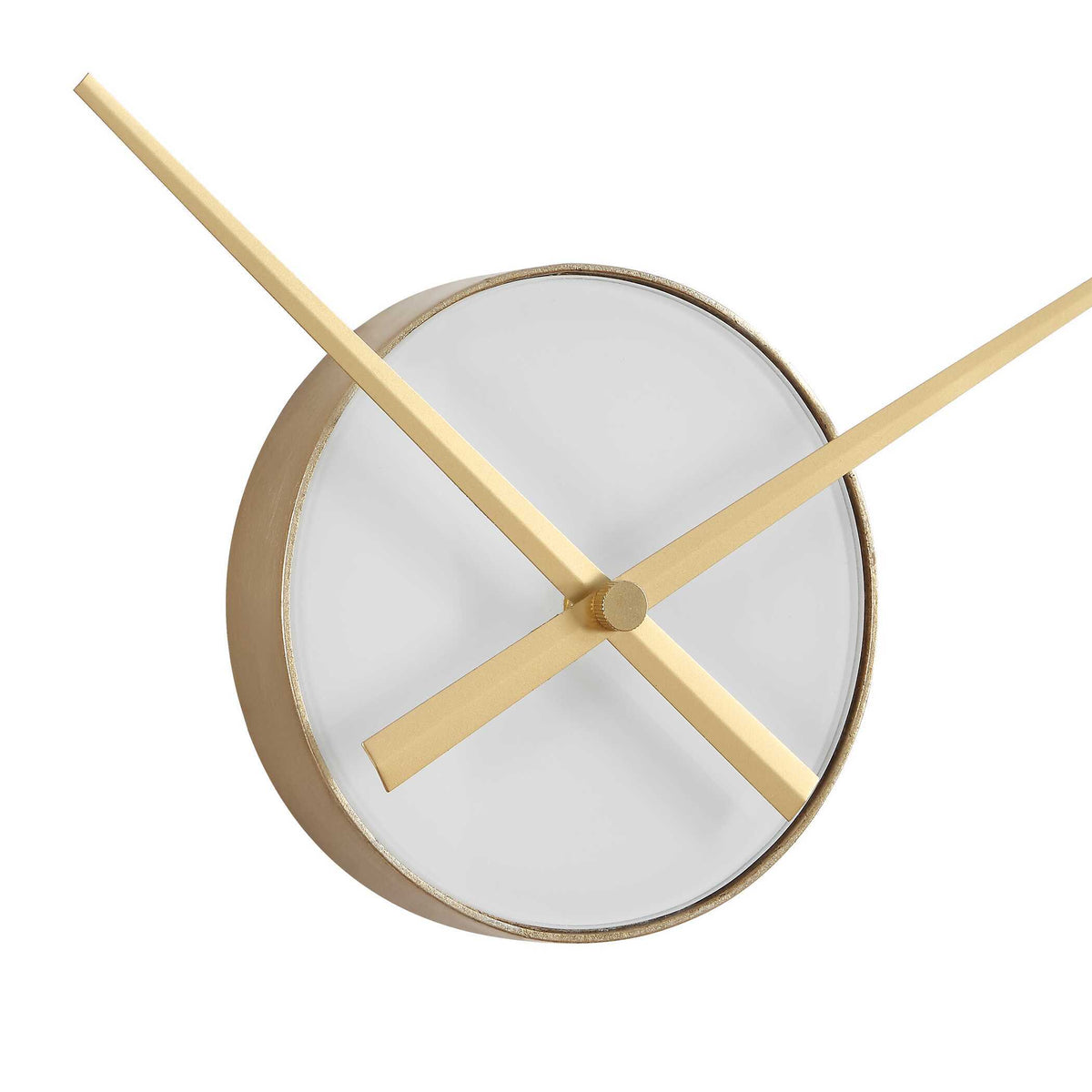Ivory Halo Minimalist Wall Clock - Gold / White by Uttermost - View 6