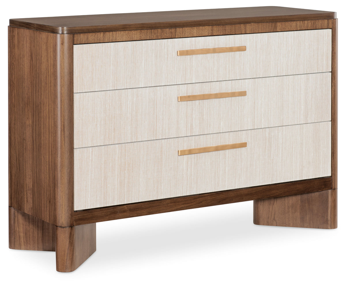 Eleana Three Drawer Chest Medium Wood / Beige - Dark Brown / Beige by Hooker Furniture - View 1