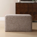 Kelce Woven Checkered Ottoman - Light Brown by Uttermost - View 2