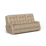 Devon Transitional Fabric Power Reclining Sofa | Flexsteel