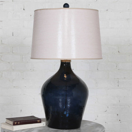 Lamone Glass Lamp - Blue / Beige by Uttermost - View 2