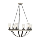 Edgecomb 6 Light Indoor-Outdoor Chandelier Black / Gray - Gray / Black by Uttermost - View 5