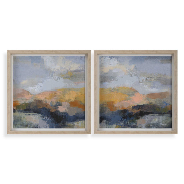 Dusk Framed Prints (Set of 2) - Light Blue by Uttermost - View 1