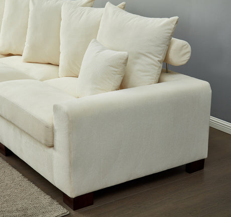 Modular Sectional Sofa,5 Seater Oversized Convertible L & U Shaped Couch, Corduroy Fabric - sold by Home Elegance USA