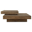 Rustic Planes Modern Coffee Table - Dark Brown by Uttermost - View 1