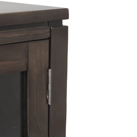 Cosmopolitan 72 inch Wide Solid Wood TV Stand in Mahogany Brown For TVs up to 80 inches - sold by Home Elegance USA