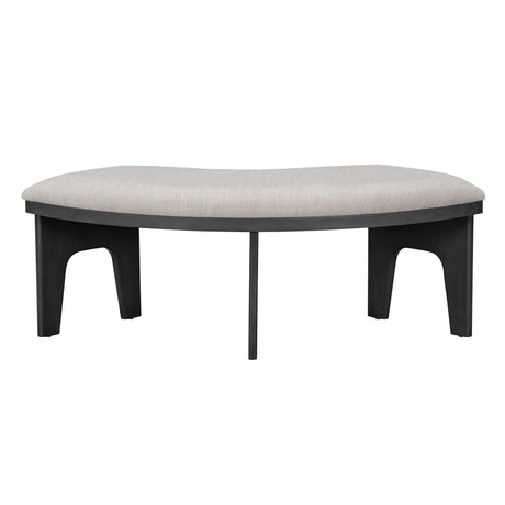 TREXM 5-piece Rustic Charm Round Dining Set with 3 Upholstered Chairs and Curved Bench for Dining Room, Kitchen and Living Room (Gray) - sold by Home Elegance USA
