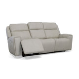 Barnett Power Reclining Sofa With Power Headrests & Lumbar - Timber | Flexsteel