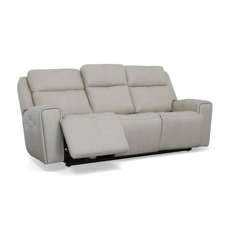 Barnett Power Reclining Sofa With Power Headrests & Lumbar - Timber | Flexsteel