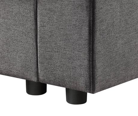 Waylon 145.5' Gray Linen 7-Seater U-Shape Sectional Sofa Chaise with Pocket - sold by Home Elegance USA