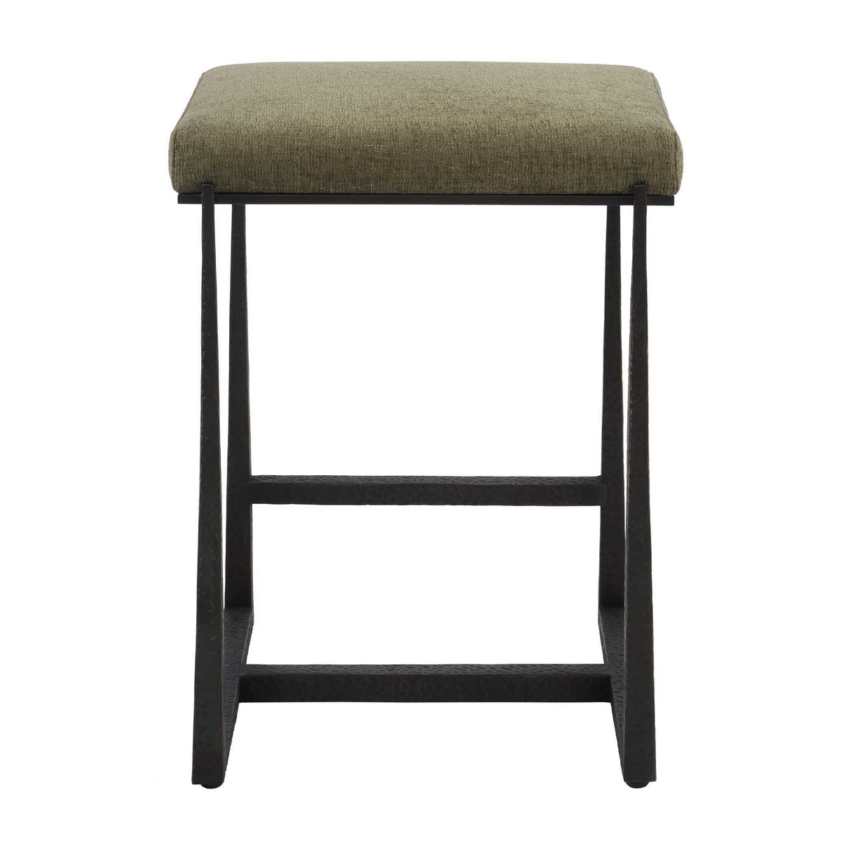 Midas Counter Stool - Dark Green / Bronze by Uttermost - View 6