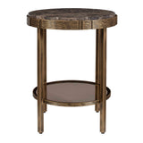 Cusano Round Dark Marble Accent Table Brass / Brown - Gold / Dark Brown by Uttermost - View 5