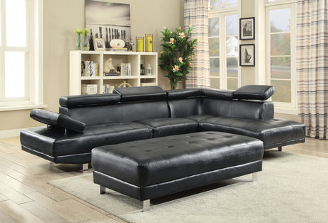 Riveredge G448-SC Sectional  ( Without Ottoman) , BLACK - sold by Home Elegance USA