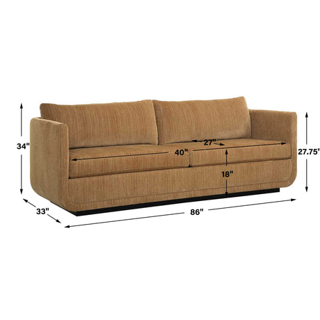Abound Sofa Ginger - Light Brown by Uttermost - View 9