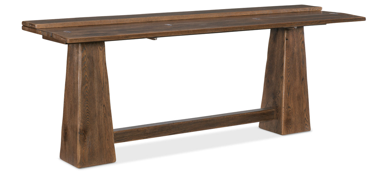 Driftwood Flip-Top Console Table Medium Wood - Dark Brown by Hooker Furniture - View 8