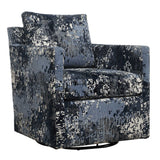 Tisdell Patterned Swivel/Glider - Blue by Uttermost - View 4