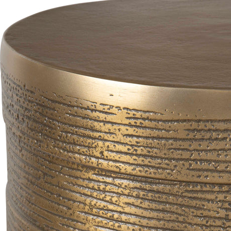 Odin Antique Brass Accent Table - Bronze by Uttermost - View 4
