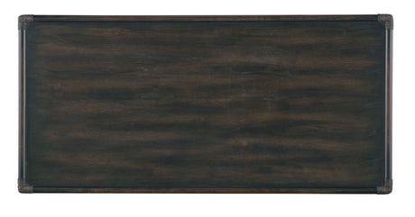 Retreat Pole Rattan Coffee Table - Dark Brown / Black by Hooker Furniture - View 5